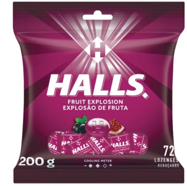 HALLS Fruit Explosion Lozenges 72s Pouch