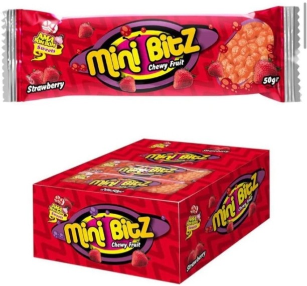 Shainz Ama BomBom Mini Bitz Stawberry (20x50g) Box