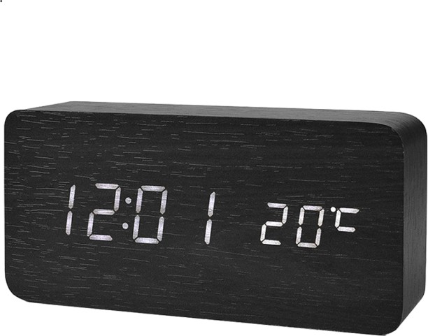 ALANES Wood Digital Table Clock
