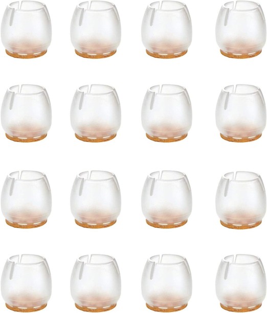 ALANES 16 Pack Fit 1.2-1.6cm Anti-Slip Silicone Chair Leg Floor Protectors - Clear Table Legs