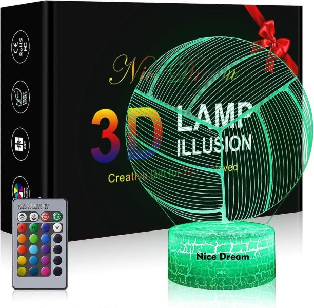 MAX Volleyball Light, Volleyball Night Light with 16 Colors Changes Remote Control, Volleyball Gift for Night Lamp