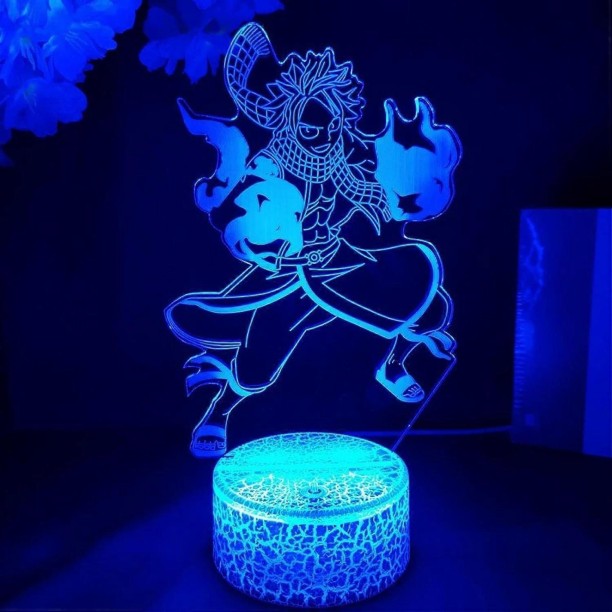 MAX Anime Fairy Tail 3D-Licht 7/16 Farben ändern LED-Nachtlicht für Kinder Schlafzimmer Dekoration Manga Fee Night Lamp
