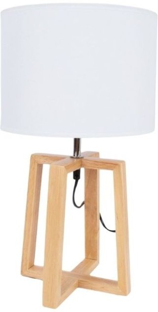 Dannyhome Classic White Wooden Desk Lamp – 25 x 25 x 44.5 cm Bedside Lamp