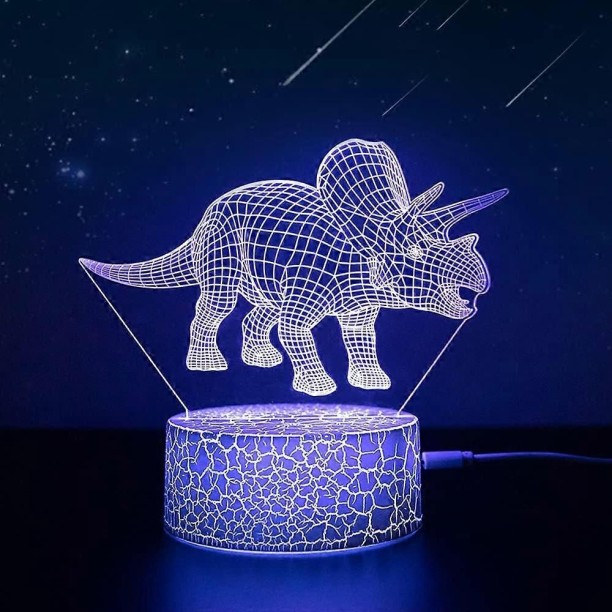 Huanix Remote Control Night Light Lamp 3D Dinosaur Night Light for Kids/Boys/Girls with Remote Control,Decor Bedroom Lamp RGB LED Light Night Lamp