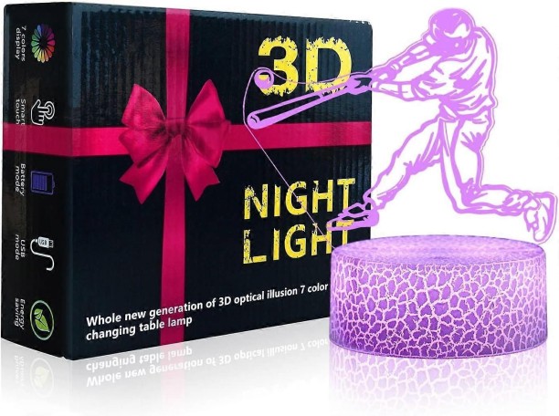 Huanix Remote Control Night Light Lamp Basketball Gift for Boys 3D Illusion Night Light Table Bedroom Lamp RGB LED Light Night Lamp