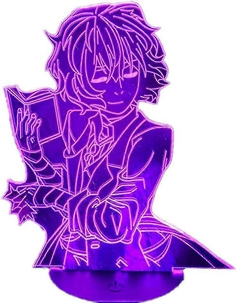 MAX New Anime Manga BUNGO STRAY DOGS DAZAI BOOK 3D Led Anime Lamp Nightlights Illusion Color Changing Ta Night Lamp