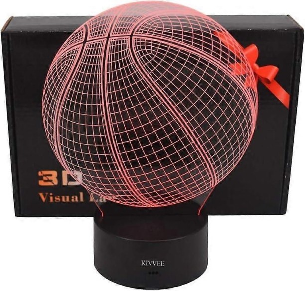 Huanix Remote Control Night Light Lamp 3D Table Lamp Round Basketball Shape Gift Acrylic Night Bedroom Lamp RGB LED Light Night Lamp