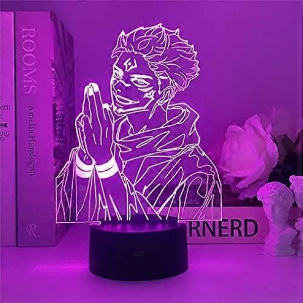Huanix Remote Control Night Light Lamp Newest Anime Lamp 3D Night Lights Yuji Itadori Jujutsu Bedroom Lamp RGB LED Light Night Lamp