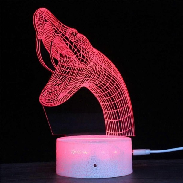 MAX 3D Schlange Nachtlicht Lampe Illusion 7 Farbwechsel Touch Schalter Tisch Schreibtisch Dekoration Lampen Acryl Night Lamp