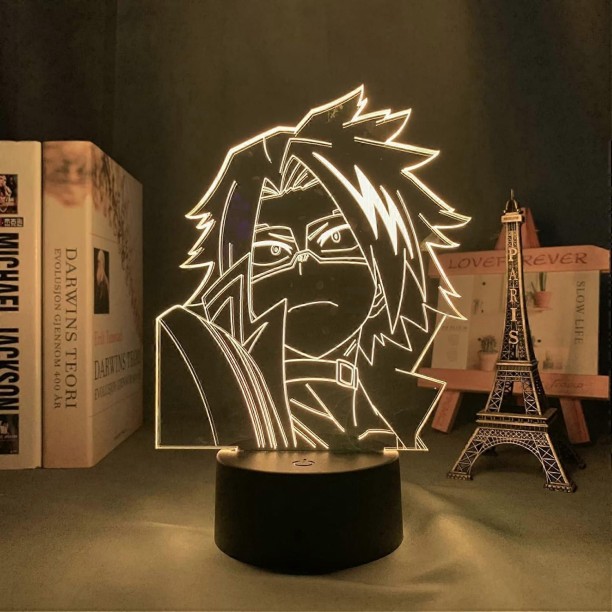 MAX Night Light 3D LED Illusion Lamp Denki Kaminari 3D Lamp Anime My Hero Academia Lamp for Kids Bedroom Night Lamp