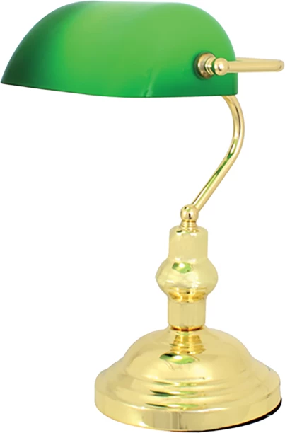 Eurolux Bankers Table Lamp - 230mm - Polished Brass Decorative