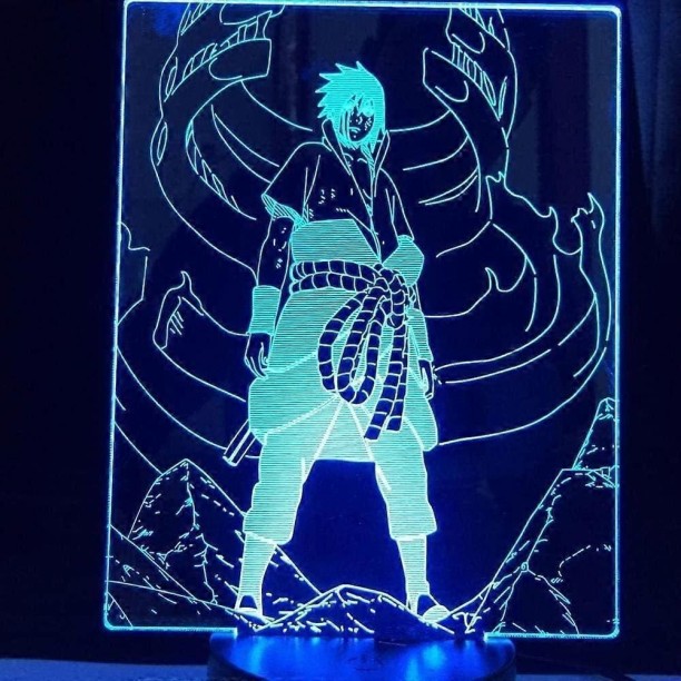 MAX Naruto Stuff Night Lights for Boys Bedroom, 3D Illusion Lamp, 7 Colors Touch Control, 16 Colors Remo Night Lamp