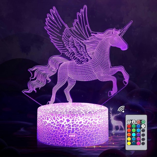 MAX Unicorn Gifts Unicorn Night Light 3D Unicorn Lamp for Kids with Remote 16 Colors Changing Night Lamp