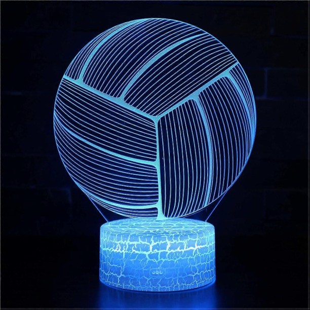 MAX 3D Illusion Lamp Volleyball 3D Table Lamp Children Kids Birthday Gift Creative Light Gift Stereo Night Lamp