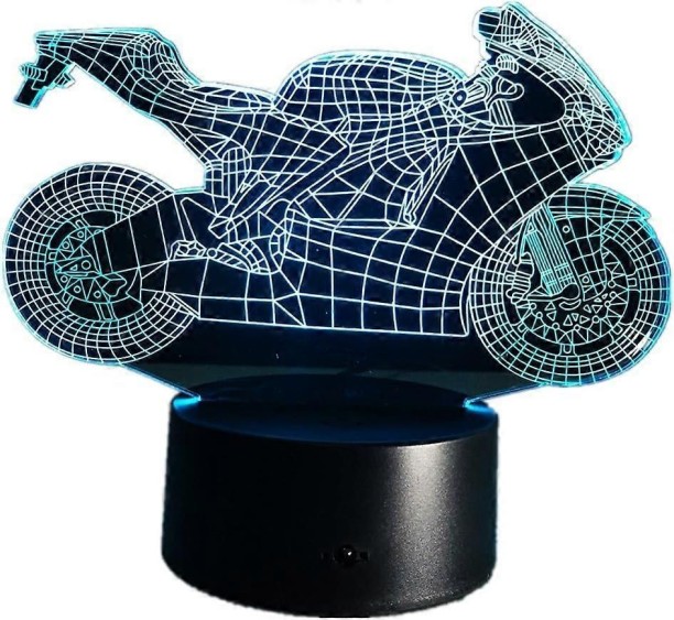 Huanix Remote Control Night Light Lamp Motor Shape USB 3D LED Lamp Night Light Table Bedroom Lamp RGB LED Light Night Lamp