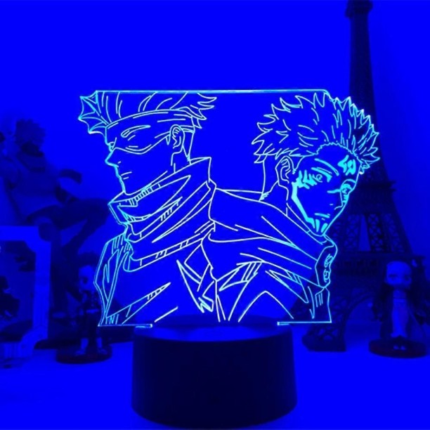 Huanix Remote Control Night Light Lamp 3D Night Light Anime Lamp Satoru Gojo Jujutsu Kaisen Bedroom Lamp RGB LED Light Night Lamp
