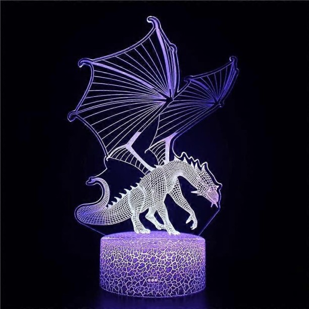 MAX Dragon Lamp Dragon Toys Night Light 16 Colors Changing 3D Optical Illusion Bedside Lamp Birthday Xma Night Lamp