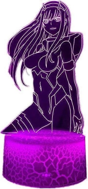MAX Anime Lampe 3D Nachtlicht Darling in The Franxx Zero Two Figur Nachtlicht Touch 7 Farbe Fernbedienung Cont Night Lamp