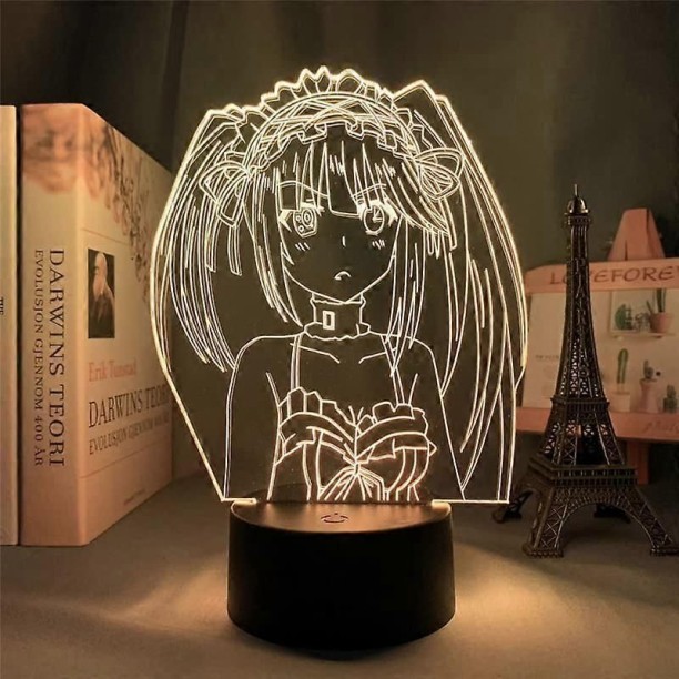 Huanix Remote Control Japanese Date A Live 3D Night Light Tokisaki Kurumi Bedroom Decor Nightstand Lamp Night Lamp
