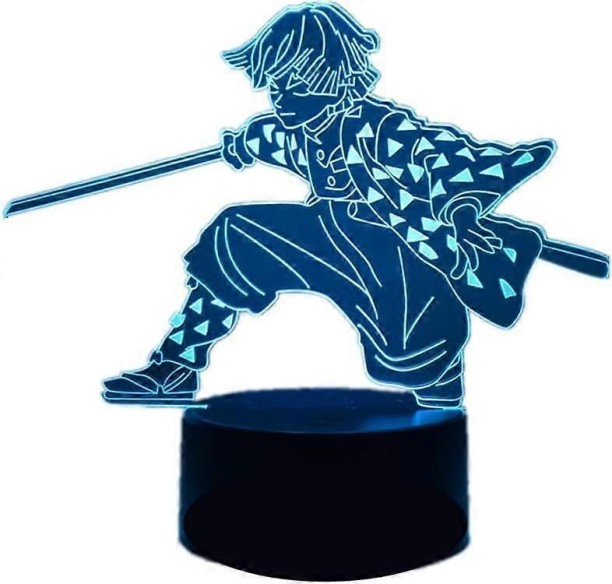 MAX Anime 3D-Lampe Agatsuma Zenitsu Figur Nachtlicht Touch/Remote Farbwechsel Acryl LED Illusion L Night Lamp