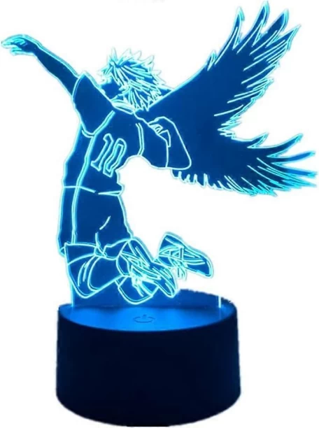 MAX Anime-Licht Hinata Shoyo Figur 3D-Nachtlicht 7/16 Farbwechsel mit Fernbedienung Kinderzimmer-Dekorbeleuchtung Night Lamp