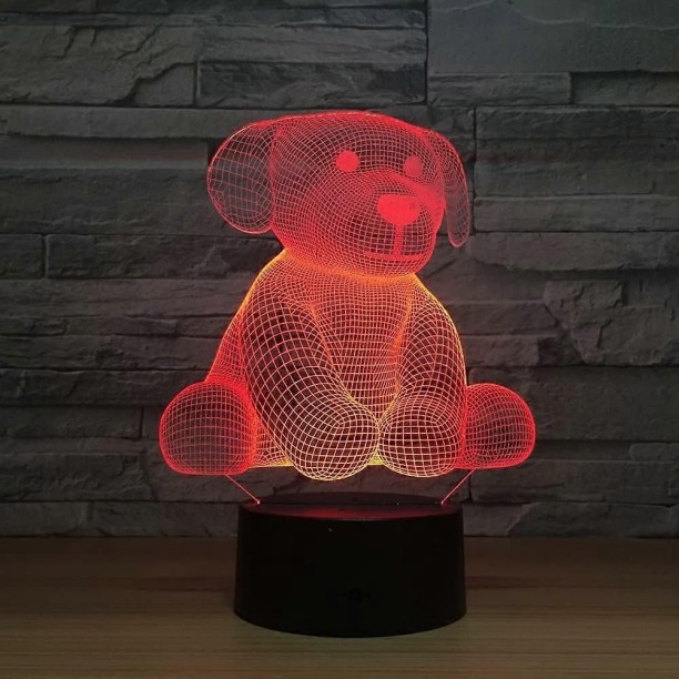 MAX Lovely Led Night Light Cute Bear Dog Lamp for Baby Kids Bedroom Toy Play Decoration 3D Toy Lights No Night Lamp