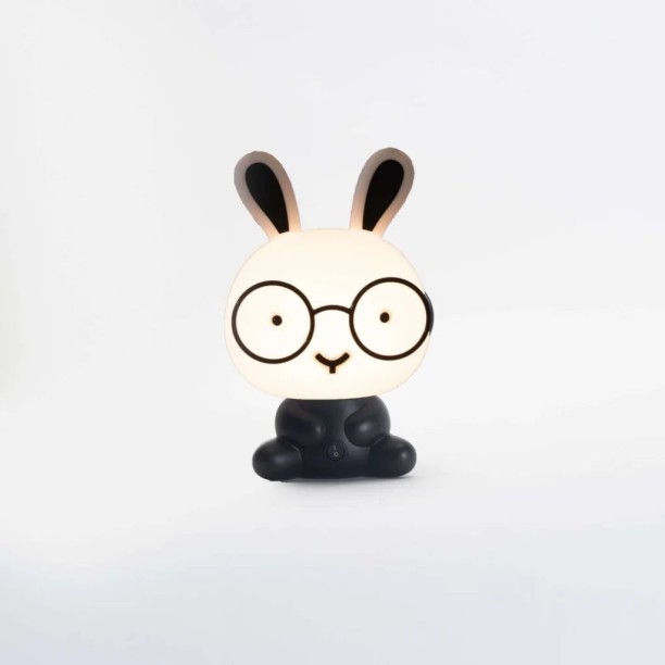Baby Black & White Rabbit W/Glasses 1268900423462 Table-light