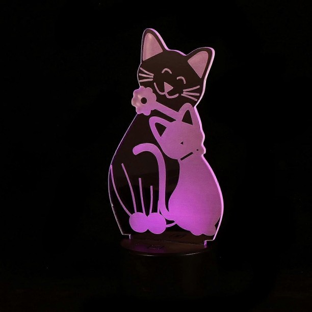 Huanix Remote Control LED Night Light Bulbs Cat Design Bedside Lamp 7Colors Bedroom Decor Nightstand Lamp Night Lamp