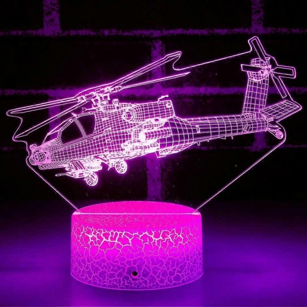 MAX 3D Flugzeug Nachtlicht LED Lampe Illusion 7 Farbwechsel Touch Schalter Tisch Schreibtisch Dekoration Lampen Bir Night Lamp