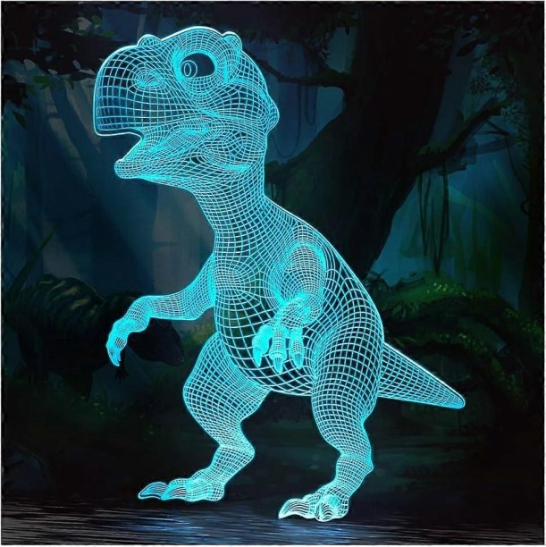 Huanix Remote Control Night Light Lamp Dinosaur Toys Night Light for Kids,Easter Basket Stuffers, Dinosaur Bedroom Lamp RGB LED Light Night Lamp