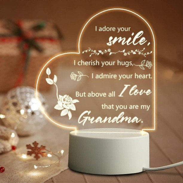 Huanix Remote Control Mothers Day Gifts for Grandma from Grandson Granddaughter, Grandma Bedroom Decor Nightstand Lamp Night Lamp