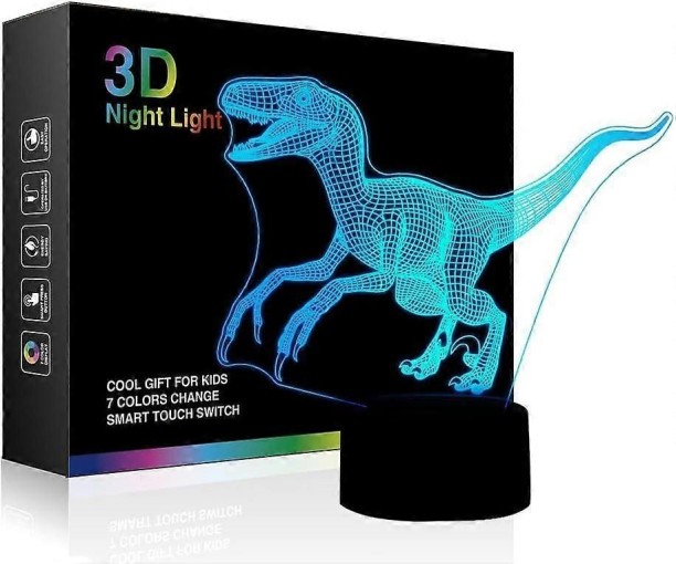 MAX Dinosaur Lamp 3D Night Light Jurassic LED 7 Color Changing Lamp Nightlight Night Lamp