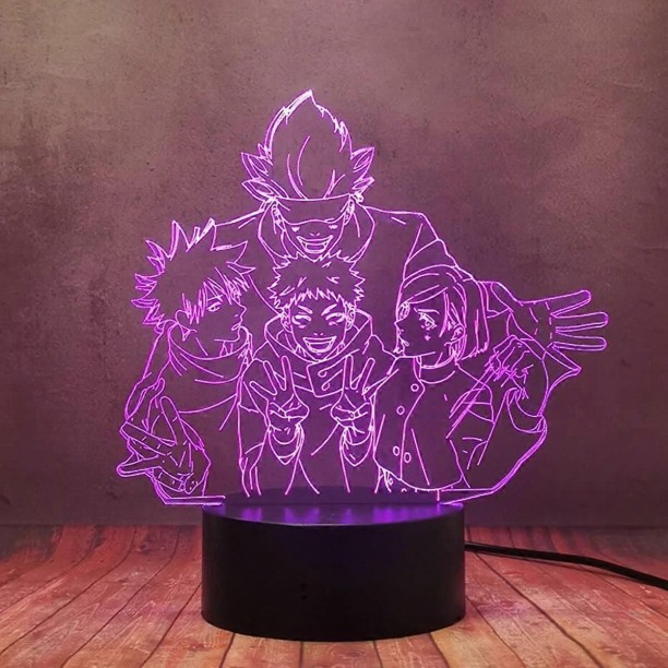 Huanix Remote Control Night Light Lamp Anime Cartoon LED Night Light 3D Gojo Satoru Yuji Bedroom Lamp RGB LED Light Night Lamp