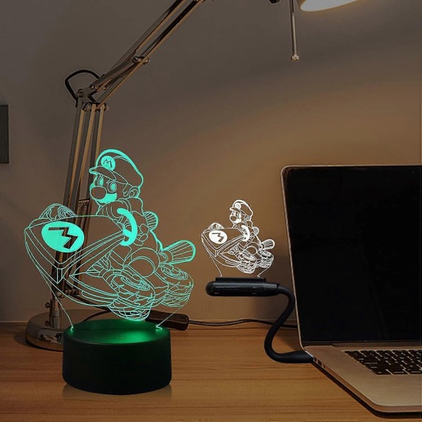 Huanix Remote Control Night Light Lamp 3D Visual Night Light Anime 16 Color Change Remote Bedroom Lamp RGB LED Light Night Lamp