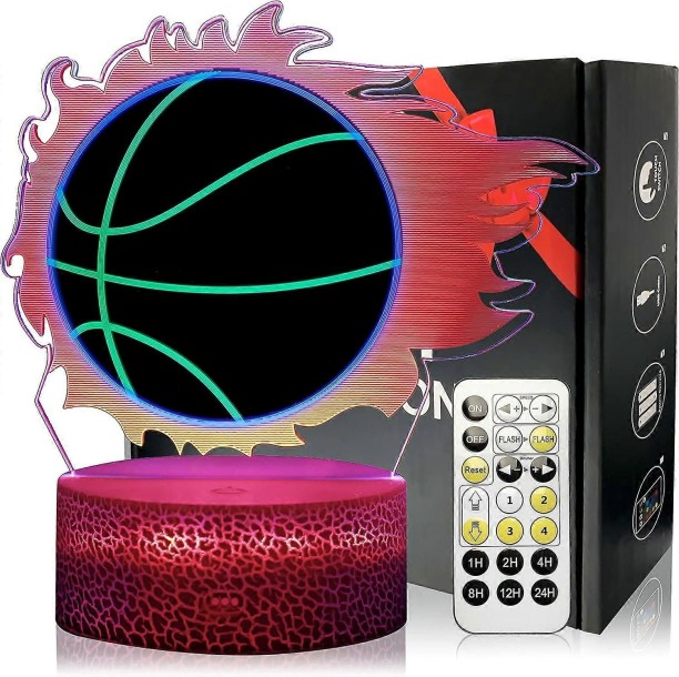 MAX Basketball 3D-Illusions-Nachtlicht – Weihnachts-, Geburtstags- und Feiertagsspielzeug und Geschenke für Freund und Junge Night Lamp