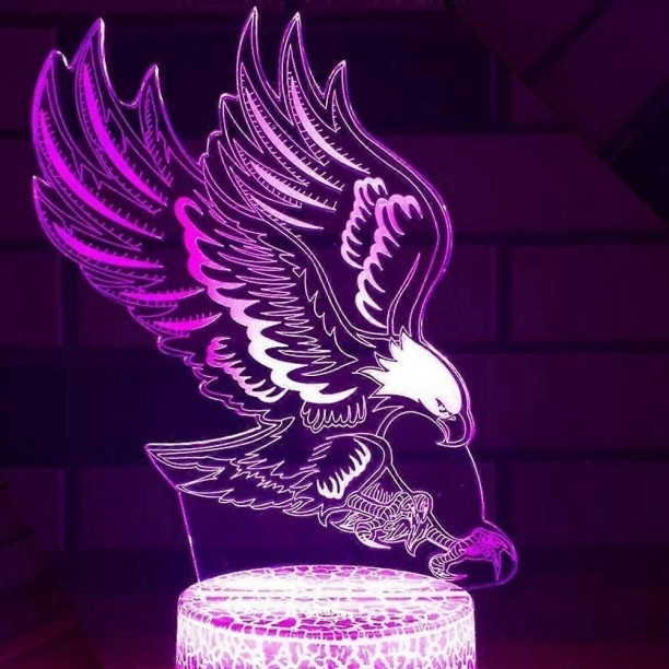 Huanix Remote Control Night Light Lamp Animal Eagle Toys 3D Illusion Night Light Smart Touch Bedroom Lamp RGB LED Light Night Lamp