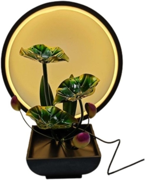 LUXY Verdant Lotus Circle Table Lamp