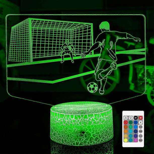 Huanix Remote Control Night Light Lamp 3D Soccer Lamp Cool Lamps Night Light for Kids Bedroom Lamp RGB LED Light Night Lamp