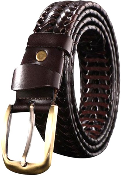 ALANES PU Leather Braid Waist Belts for Men and Women Tactical Belt