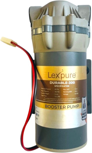 lexpure Booster Pump Durable 300GPD Tap Mount Water Filter