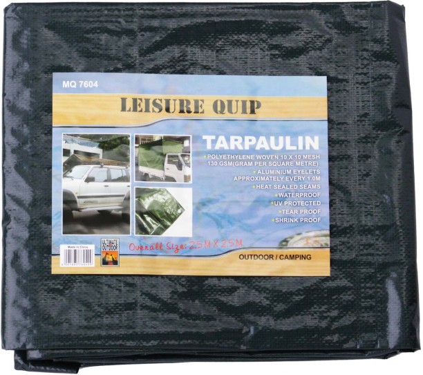 Leisure Quip Black Polyethylene Waterproof Tarpaulin