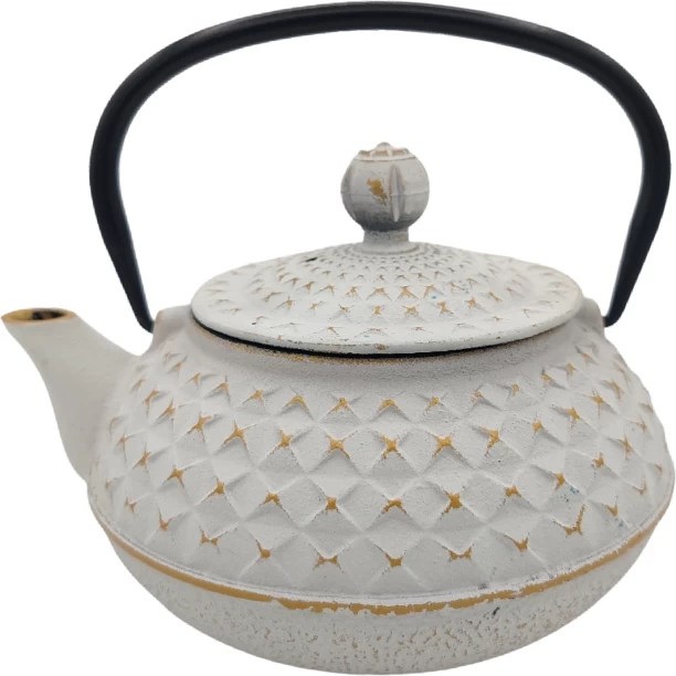 Umlozi The Cildan Tea Merchant Cast Iron Teapots X Design 600ml - White Gas Urn