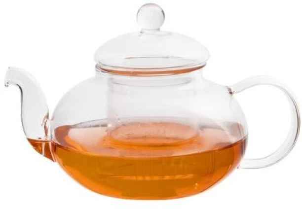 chenshia Transparent Glass Teapot with Infuser – Heat-Resistant Borosilicate Glass, Detachable Design for Open Flame Brewing Electric Urn