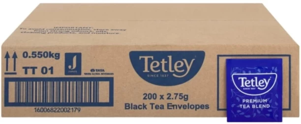 Tetley Premium Blend Envelope Black Tea Box