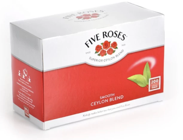 Five Roses Perfectly Pure Tea Blend Box