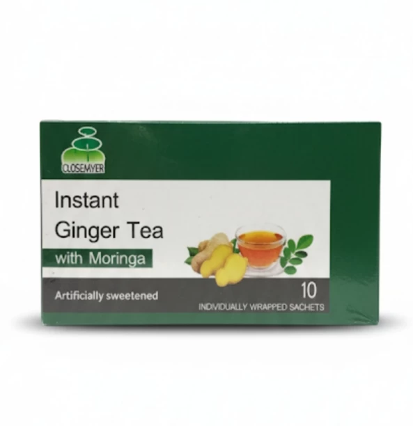 CLOSEYMER Instant ginger tea with moringa Ginger Tea Box