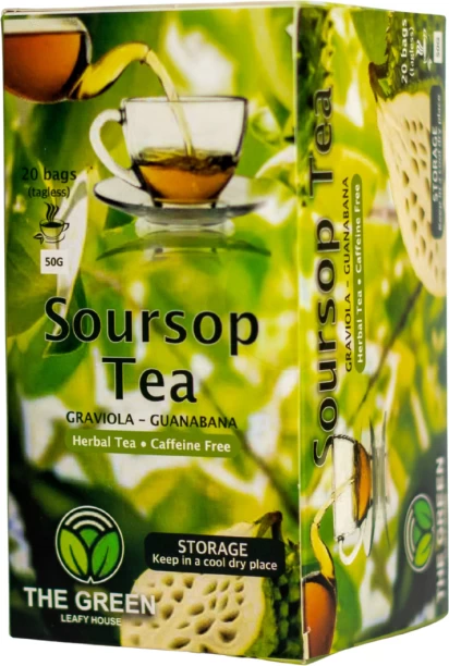 The Green Leafy House Soursop (Graviola) Teabags Herbal Tea Box