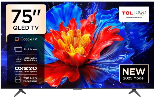 TCL 190.5 cm (75 inch) QLED Ultra HD (4K) Google Flat-Panel TV