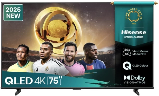 Hisense 190.5 cm (75 inch) QLED Ultra HD (4K) VIDAA Smart TV
