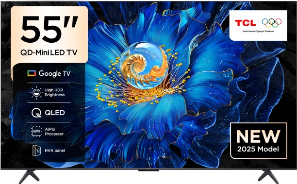 TCL 139.7 cm (55 inch) QD Mini LED Ultra HD (4K) Google Flat-Panel TV